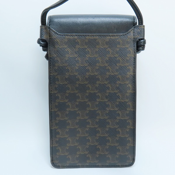 実際に弊社で買取させて頂いたCELINE/セリーヌ モバイルポーチ フォンショルダー トリオンフ ブラック 10G332CQD.38SIの画像 1枚目