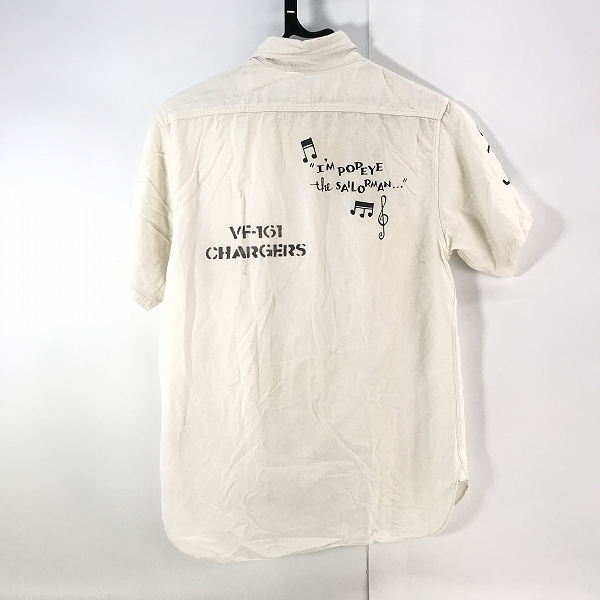実際に弊社で買取させて頂いたBUZZ RICKSON'S×POPEYE/バズリクソンズ×ポパイ U.S.N. 半袖 シャツ/15-15 1/2の画像 1枚目