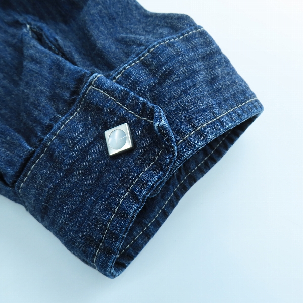 実際に弊社で買取させて頂いたTENDERLOIN/テンダーロイン DENIM HB SHT SNAP BUTTON/デニムヘリンボーンシャツ スナップボタン/Lの画像 8枚目