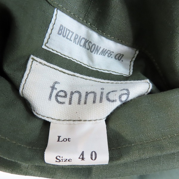 実際に弊社で買取させて頂いたBUZZ RICKSON'S×fennica/バズリクソンズ×フェニカ 別注 Test Sample Army Smock スモックパーカー BR14947FE/40の画像 2枚目