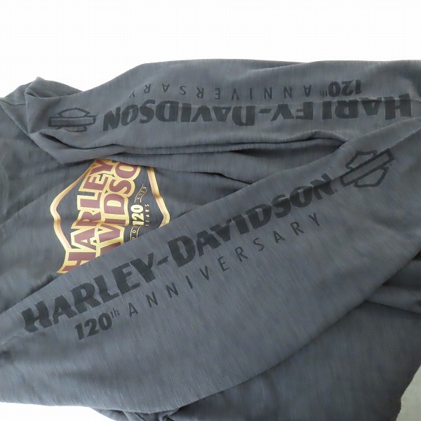 実際に弊社で買取させて頂いた【未使用】HARLEY-DAVIDSON/ハーレーダビッドソン 120周年記念 ロングスリーブTシャツ 96548-23VM XLの画像 5枚目