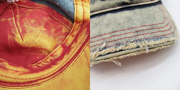 実際に弊社で買取させて頂いたDIESEL/ディーゼル ダメージ加工 デニム キャップ/2の画像 9枚目