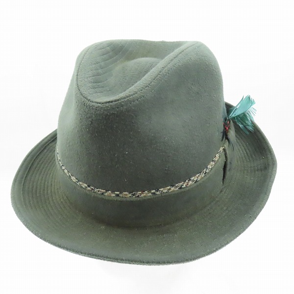 実際に弊社で買取させて頂いたBorsalino/ボルサリーノ 中折れ ハット 帽子 グリーン 56cm