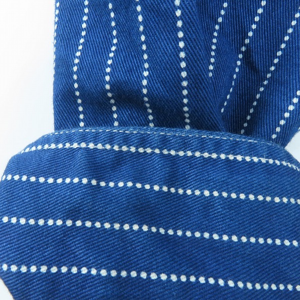 実際に弊社で買取させて頂いたSUGAR CANE/シュガーケーン "FICTON ROMANCE"コレクション 8.5oz ウォバッシュストライプ長袖ワークシャツ SC25551/Lの画像 7枚目