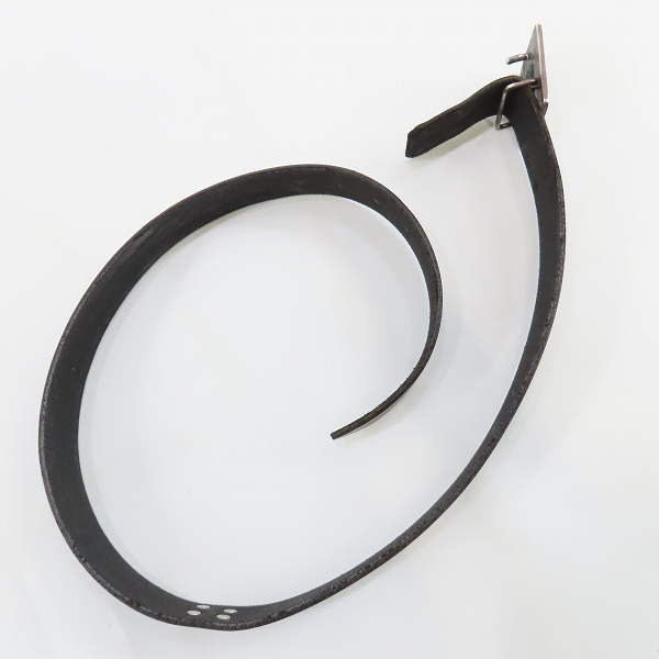 実際に弊社で買取させて頂いた【難有】STANLEY GUESS/スタンリーゲス レザーベルト マルチウッド スクエアバックルの画像 9枚目