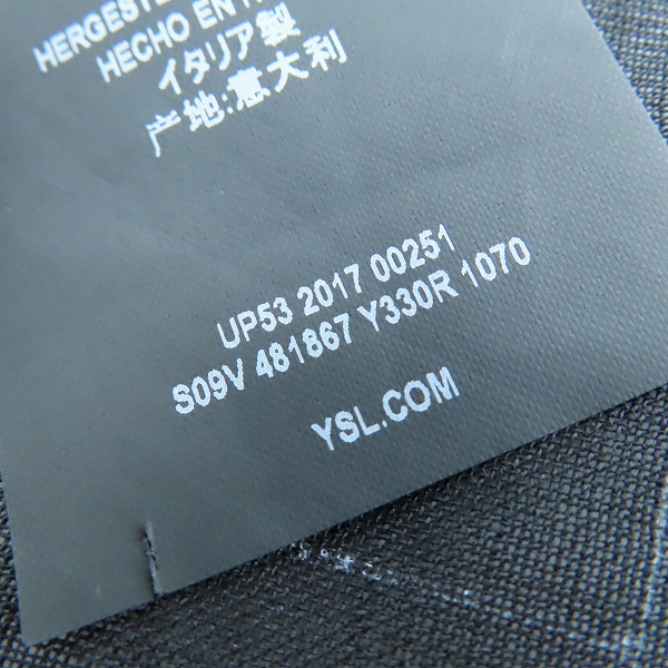 実際に弊社で買取させて頂いた【JPタグ】SAINT LAURENT/サンローラン チェック柄ウール混シャツ 長袖 481867 Y330R/36の画像 5枚目