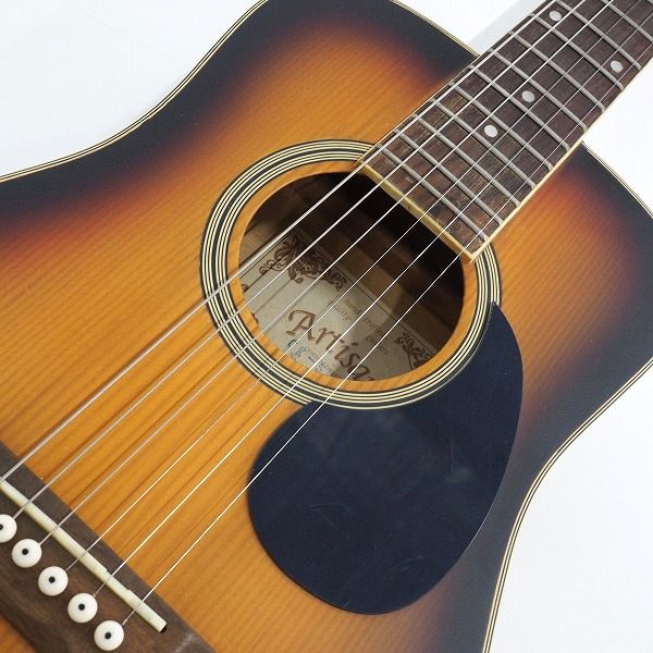 実際に弊社で買取させて頂いた★Artisan/アーチサン CK-50F/3TS ミニアコースティックギター/ミニアコギ ケース付　の画像 5枚目