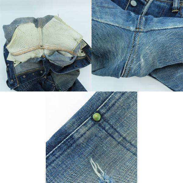 実際に弊社で買取させて頂いたEVISU/エヴィス ダブルニー シンチバック カモメプリント デニムパンツ 2013/32の画像 9枚目