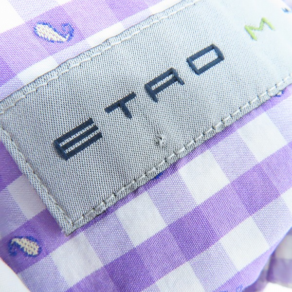 実際に弊社で買取させて頂いたETRO/エトロ チェック柄 長袖シャツ/M の画像 6枚目