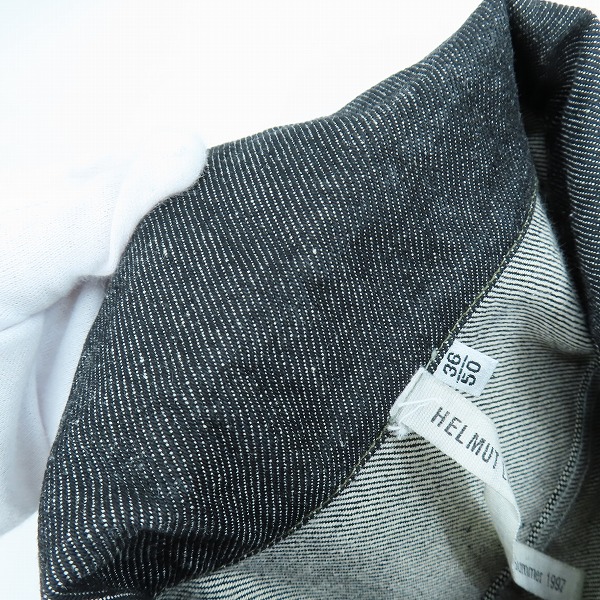 実際に弊社で買取させて頂いたHELMUT LANG/ヘルムートラング ブラックデニムジャケット/00の画像 5枚目