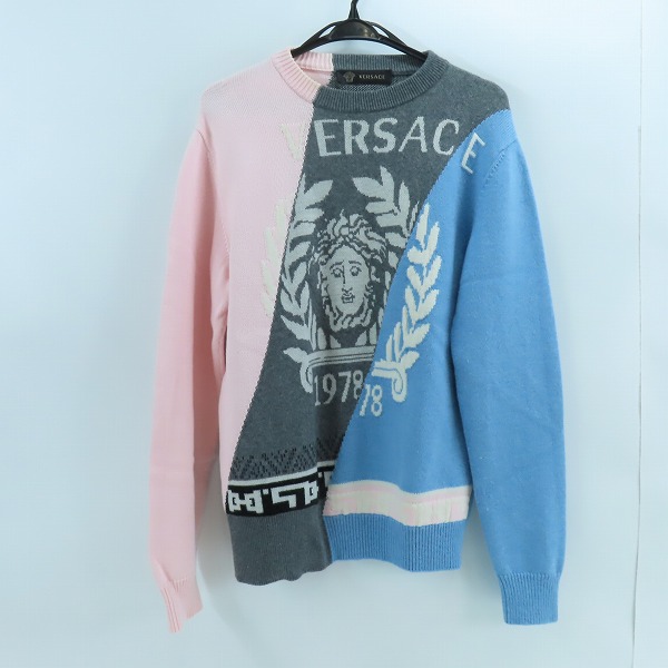 実際に弊社で買取させて頂いた【JPタグ】VERSACE/ヴェルサーチ カシミヤ混 ニット セーター A84887/46 
