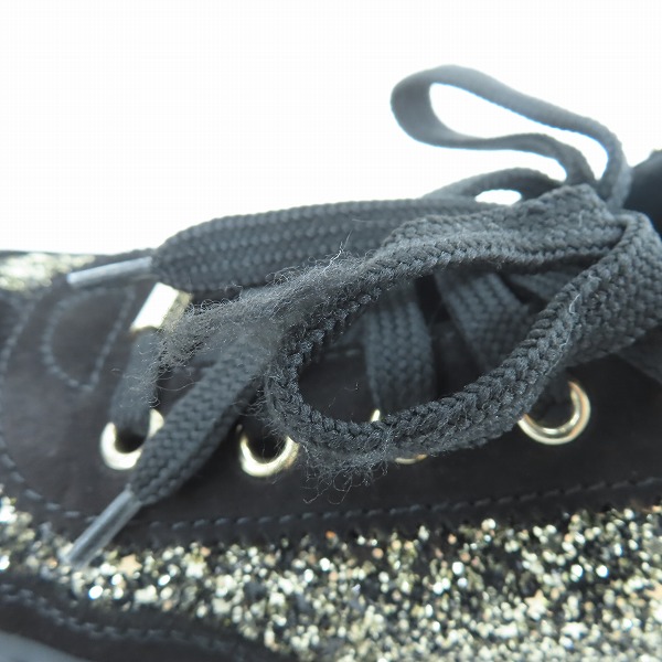 実際に弊社で買取させて頂いたJIMMY CHOO/ジミー チュウ グリッター ラメ ローカットスニーカー/42の画像 6枚目