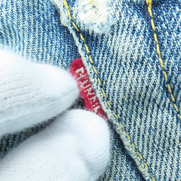 実際に弊社で買取させて頂いた【難有り】EVISU/エヴィス 隠しリベット デニムパンツの画像 5枚目