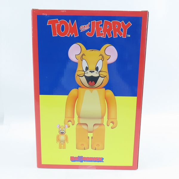 実際に弊社で買取させて頂いた【未開封】MEDICOM TOY/メディコムトイ BE@RBRICK/ベアブリック トムとジェリー ジェリー クラシックカラー 400%＆100%の画像 1枚目