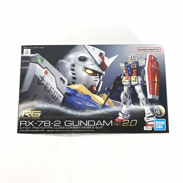実際に弊社で買取させて頂いた【未組立】BANDAI/バンダイスピリッツ RG 1/144 RX-78-2 ガンダム Ver.2.0 プラモデル/ガンプラ ディスプレイスタンド付き