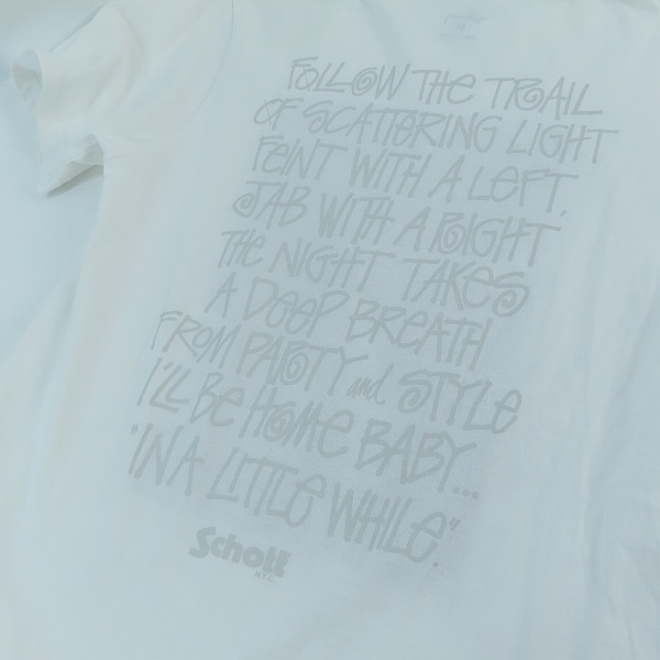 実際に弊社で買取させて頂いたStussy×Schott/ステューシー×ショット 100周年記念 コラボＴシャツ/カットソー/ホワイト/Mの画像 7枚目