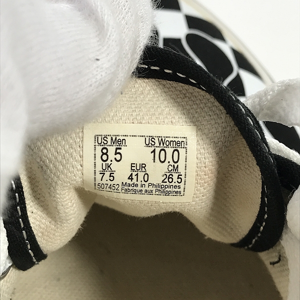 実際に弊社で買取させて頂いたVANS/バンズ AUTHENTIC/オーセンティック チェッカーフレイム/ファイヤー スニーカー VN0A38EMRX8/26.5の画像 5枚目