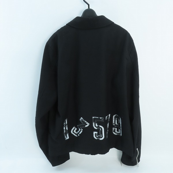 実際に弊社で買取させて頂いたBLACK COMME des GARCONS/ブラックコムデギャルソン ウール ジップアップ ジャケット/スウィングトップ 1H-J008/AD2021/XLの画像 1枚目