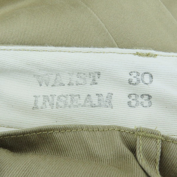 実際に弊社で買取させて頂いたBUZZ RICKSON'S/バズリクソンズ 1942年モデル アーリーミリタリー チノパンツ M43035/W30の画像 2枚目