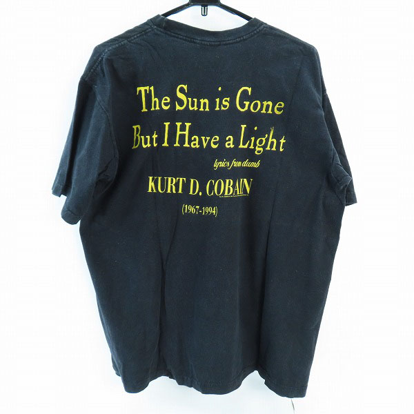 実際に弊社で買取させて頂いたGiant/ジャイアント 94年 ヴィンテージ KURT COBAIN カート・コバーン NIRVANA Tシャツ /XLの画像 1枚目