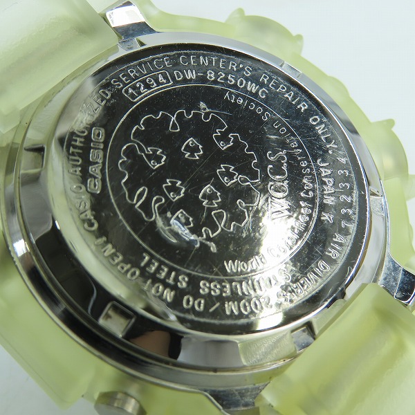 実際に弊社で買取させて頂いたG-SHOCK/G-ショック FROGMAN フロッグマン 初代W.C.C.S マンタ ベクティニアビガー 腕時計/ウォッチ DW-8250WC-7ATの画像 3枚目