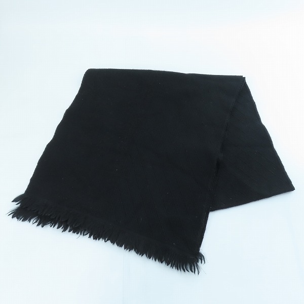 実際に弊社で買取させて頂いたGIORGIO ARMANI/ジョルジオアルマーニ ロゴ ウール マフラー ブラック