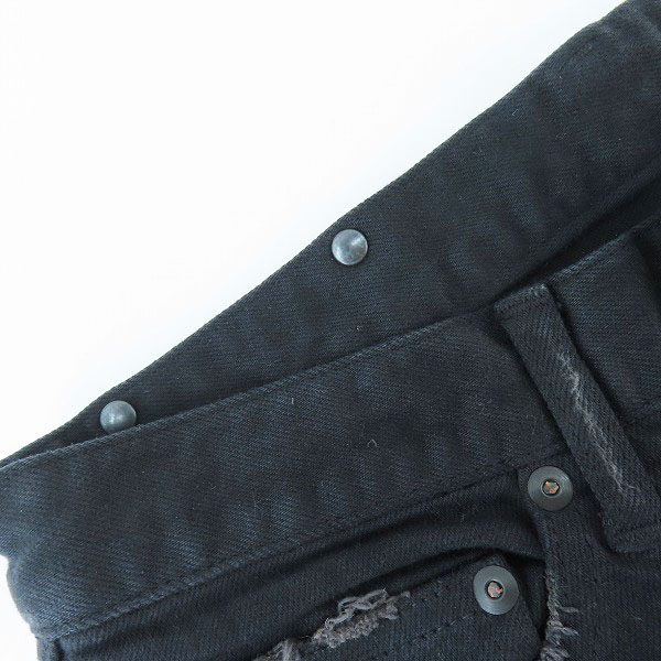 実際に弊社で買取させて頂いたISAMU KATAYAMA BACKLASH/バックラッシュ ストレッチデニム ＋レザークラッシュSTパンツ 1356-01C/Lの画像 5枚目