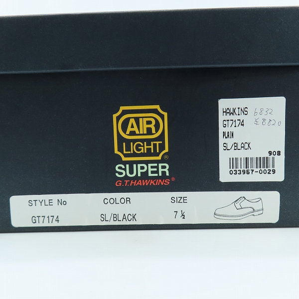 実際に弊社で買取させて頂いたG.T.HAWKINS/ジーティーホーキンス ビジネスシューズ/革靴 GT7174/7.5の画像 9枚目
