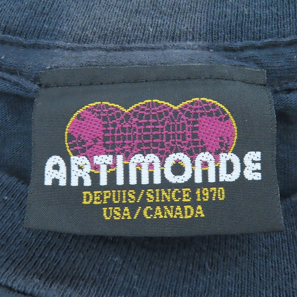 実際に弊社で買取させて頂いたMETALLICA/メタリカ ARTIMONDEボディ1997 バンド ビンテージ プリント 半袖Tシャツ/Lの画像 2枚目