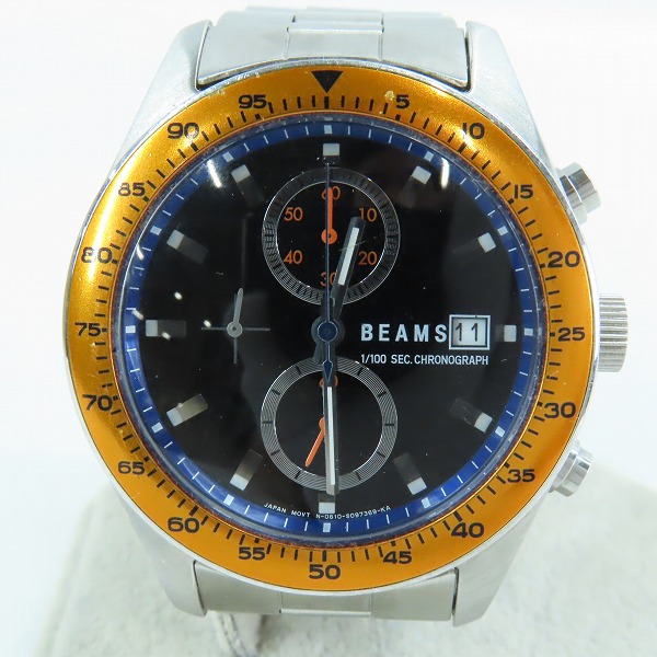 実際に弊社で買取させて頂いたBEAMS×CITIZEN/ビームス×シチズン アナログ腕時計 クロノグラフ GN-4-S【動作未確認】