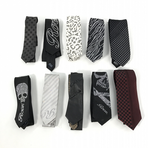 実際に弊社で買取させて頂いた【おまとめ】Roen×semantic design/ロエン×セマンティックデザイン 総柄/レザー/レオパード柄 ネクタイ