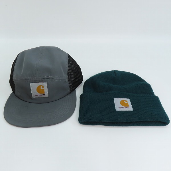 実際に弊社で買取させて頂いたCARHARTT/カーハート LOGO Cap ロゴキャップ/帽子 SHORT WATCH HAT/ニット帽 /2点セット