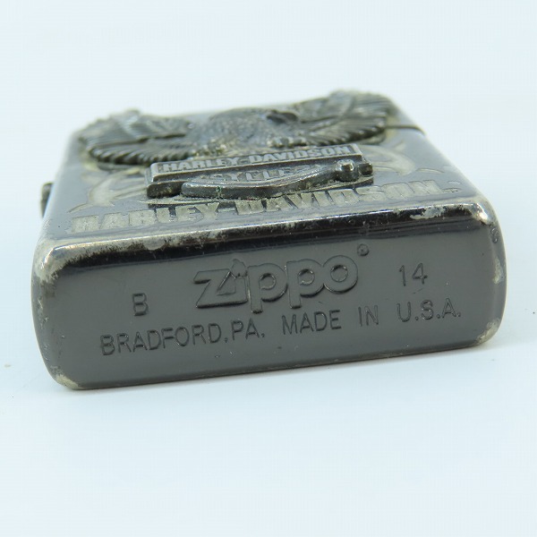 実際に弊社で買取させて頂いたZIPPO/ジッポー Harley-Davidson/ハーレーダビッドソン メタル貼り 2014年製の画像 3枚目