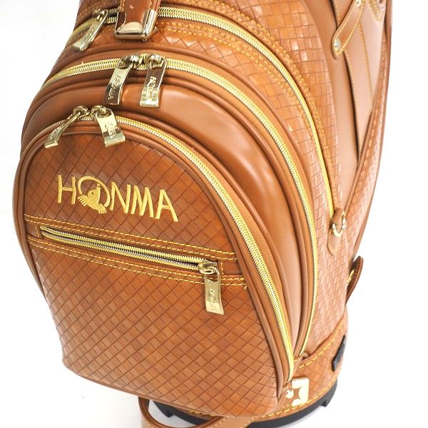 実際に弊社で買取させて頂いたHONMA/ホンマ ゴルフ CB-1714 9型 5分割キャディバッグ ブラウン 合成皮革の画像 6枚目