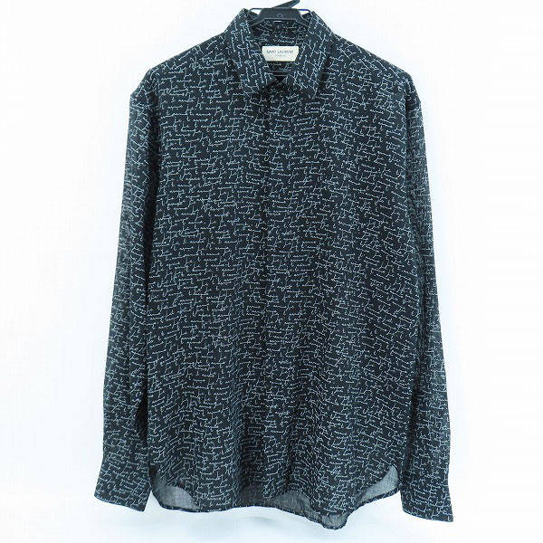 実際に弊社で買取させて頂いた【JPタグ】SAINT LAURENT/サンローラン JE T'AIME 総柄プリント ウールシャツ 481867 Y332R Size：39
