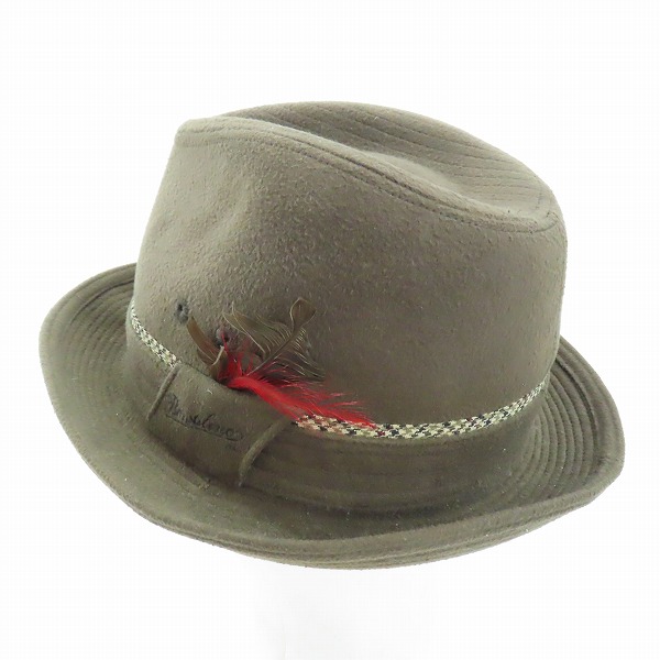 実際に弊社で買取させて頂いたBorsalino/ボルサリーノ 中折れ ハット 帽子 ブラウン 56cmの画像 2枚目