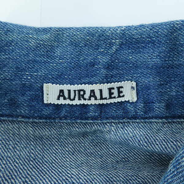 実際に弊社で買取させて頂いたAURALEE/オーラリー SELVEDGE FADED LIGHT DENIM BLOUSON/セルビッジ フェイデッド ライト ブルゾン A23SB01DE/4の画像 2枚目