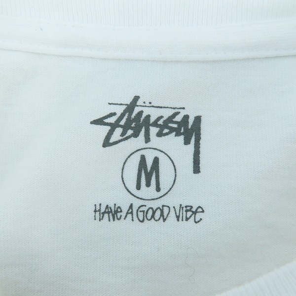 実際に弊社で買取させて頂いたStussy×Schott/ステューシー×ショット 100周年記念 コラボＴシャツ/カットソー/ホワイト/Mの画像 2枚目