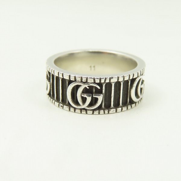 実際に弊社で買取させて頂いたGUCCI/グッチ ダブルG シルバー リング 551899 J8400 0811/10号の画像 2枚目