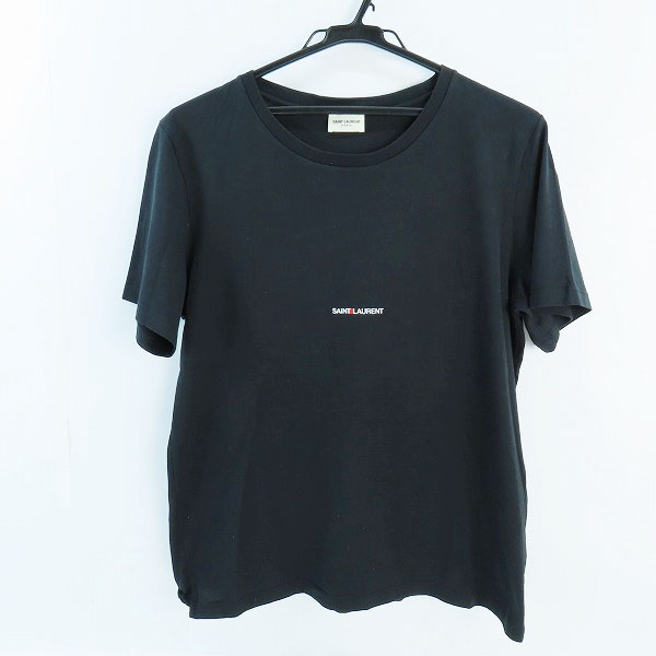 実際に弊社で買取させて頂いた【JPタグ】Saint laurent paris/サンローランパリ ミニロゴ 半袖 Tシャツ/カットソー ブラック/黒 464572 YB2DQ/L
