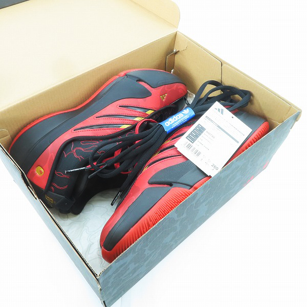 実際に弊社で買取させて頂いたadidas×A BATHING APE/アディダス×アベイシングエイプ Dame 9 Better Scarlet//デイム9 ベタースカーレット IH0786/26の画像 8枚目