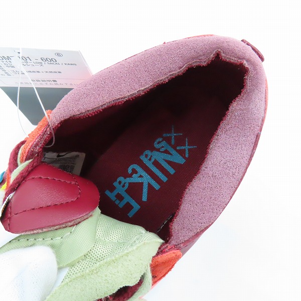 実際に弊社で買取させて頂いた【未使用】NIKE×SACAI×KAWS/ナイキ×サカイ×カウズ BLAZER LOW Team Red DM7901-600/26の画像 4枚目