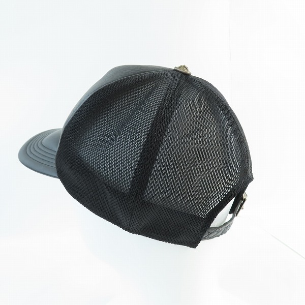 実際に弊社で買取させて頂いたISAMU KATAYAMA BACKLASH/バックラッシュ The Line シープレザー クロコダイル メッシュキャップ T-095 の画像 3枚目