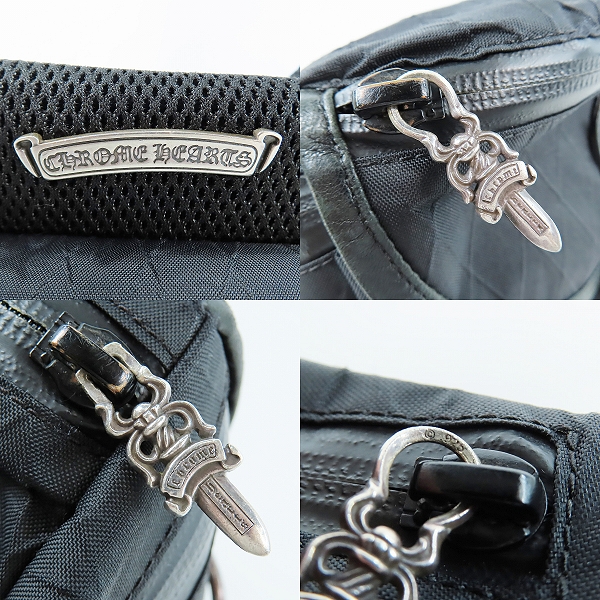 実際に弊社で買取させて頂いたCHROME HEARTS/クロムハーツ レザー×ナイロン ミニスナットパック/ウエストポーチ/ボディバッグの画像 7枚目