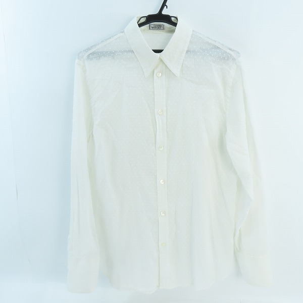 実際に弊社で買取させて頂いたGIANNI VERSACE/ジャンニヴェルサーチ シースルー シャツ ドット/46