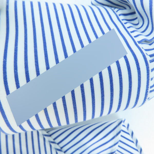 実際に弊社で買取させて頂いたBrioni/ブリオーニ コットン ブルーストライプ 長袖 ボタンシャツ/43の画像 6枚目