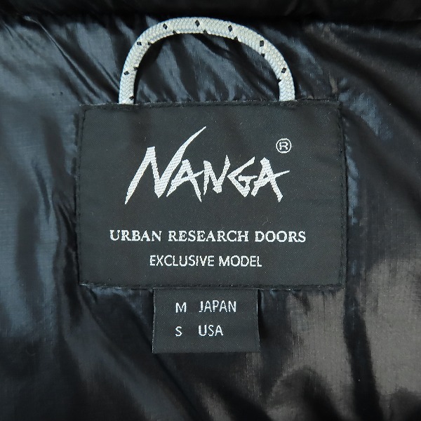 実際に弊社で買取させて頂いたNANGA×URBAN RESEARCH DOORS/ナンガ×アーバンリサーチ ドアーズ別注 AURORA オーロラ ダウンジャケット DR27-17A701 Mの画像 2枚目