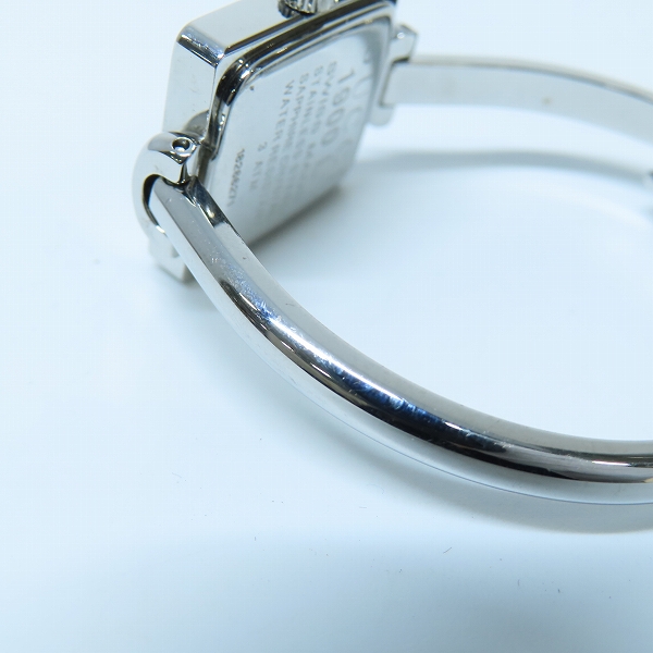 実際に弊社で買取させて頂いたGUCCI/グッチ クォーツ スクエア2針 ブレス ウォッチ/時計 1900Lの画像 6枚目