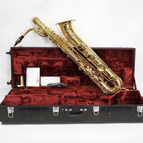 実際に弊社で買取させて頂いた★YAMAHA/ヤマハ YBS-62II/YBS62-2 バリトンサックス 彫刻有り ゴールド ハードケース付