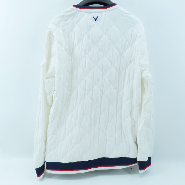 実際に弊社で買取させて頂いた【未使用】Callaway/キャロウェイ ゴルフウェア 中綿 クルーネックブルゾン/ホワイト/241-0215508/LLの画像 1枚目